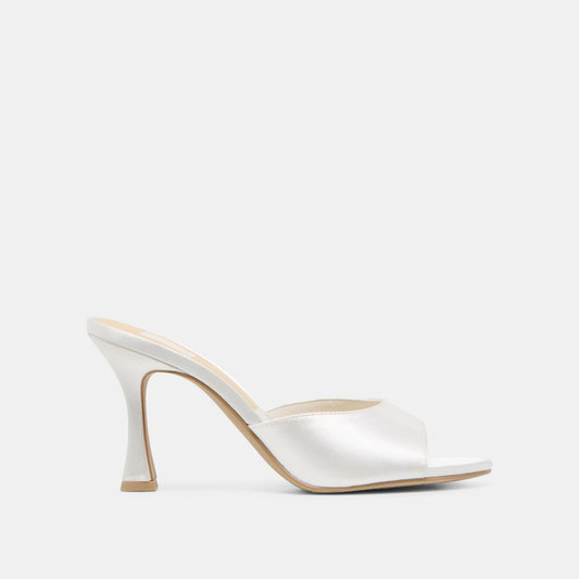 Dolce Vita SHOES | Rosha True White Satin Heels