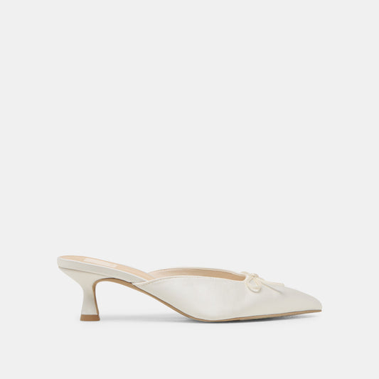 Dolce Vita SHOES | Cleo Off White Satin Heels