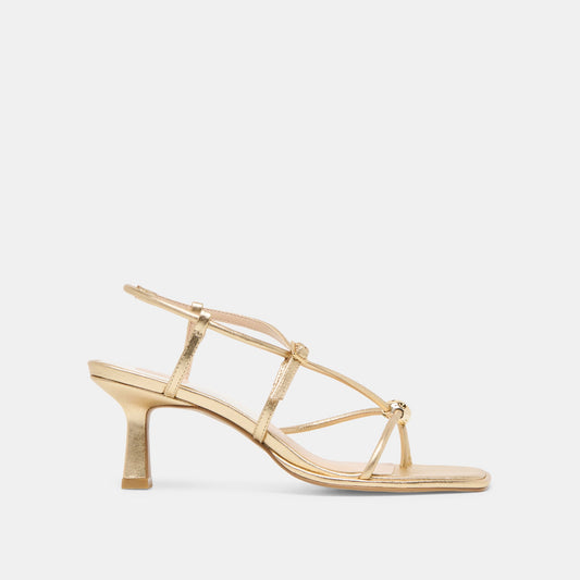 Dolce Vita SHOES | Mylee Gold Distressed Leather Heels
