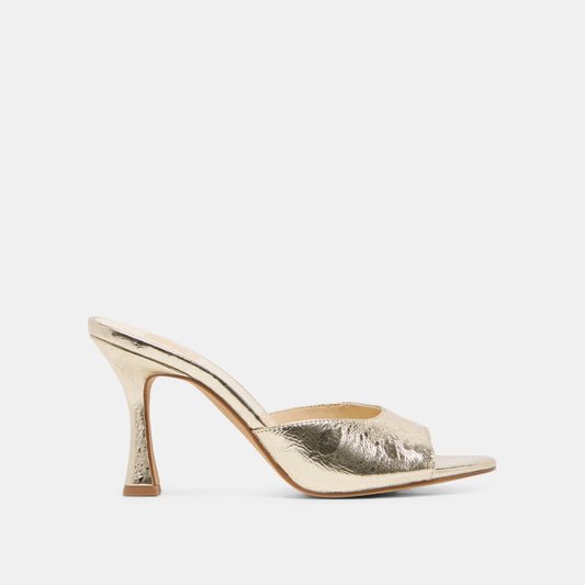 Dolce Vita SHOES | Rosha Platinum Distressed Leather Heels