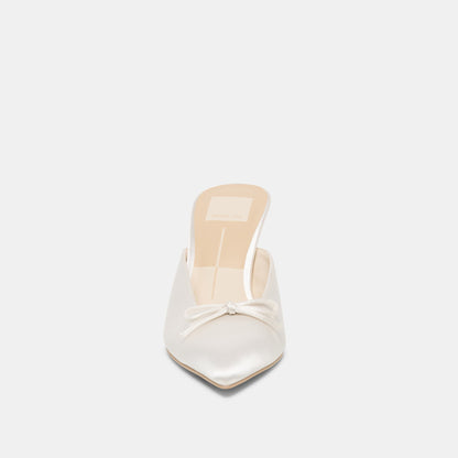 Dolce Vita SHOES | Cleo High Off White Satin Heels