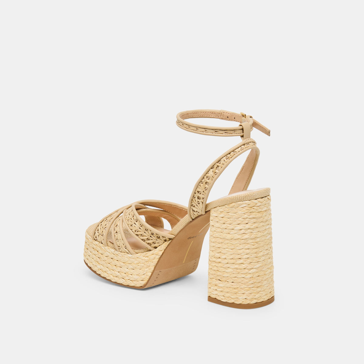 Dolce Vita SHOES | Danila Lt Natural Cross Hatch Raffia Heels