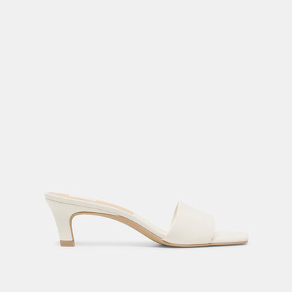 Dolce Vita SHOES | Rexa True White Leather Heels
