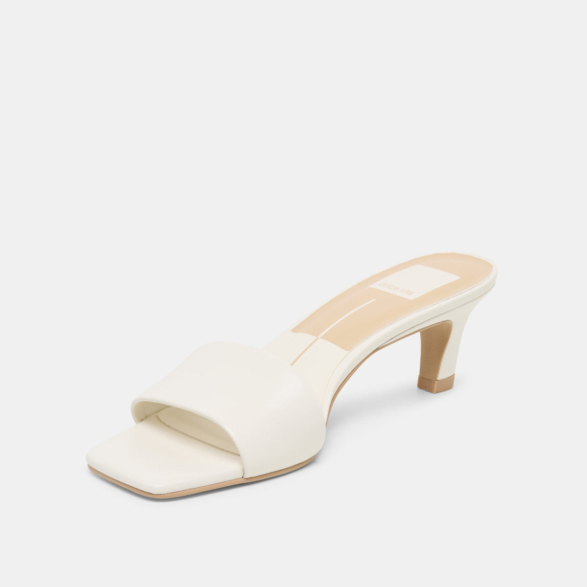 Dolce Vita SHOES | Rexa True White Leather Heels