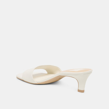 Dolce Vita SHOES | Rexa True White Leather Heels