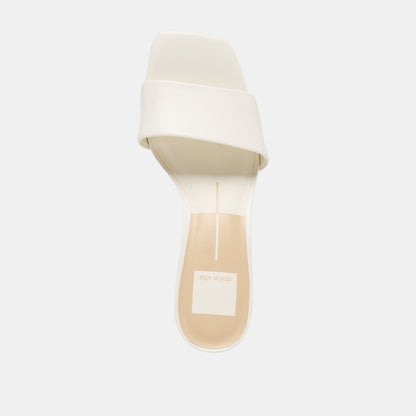 Dolce Vita SHOES | Rexa True White Leather Heels