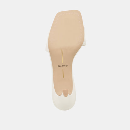 Dolce Vita SHOES | Rexa True White Leather Heels