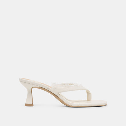 Dolce Vita SHOES | Daksie Lace True White Leather Heels