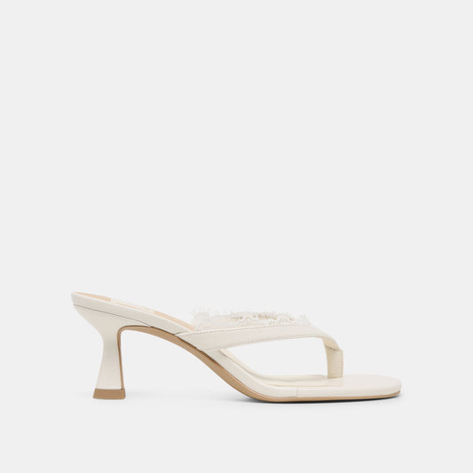 Dolce Vita SHOES | Daksie Lace True White Leather Heels