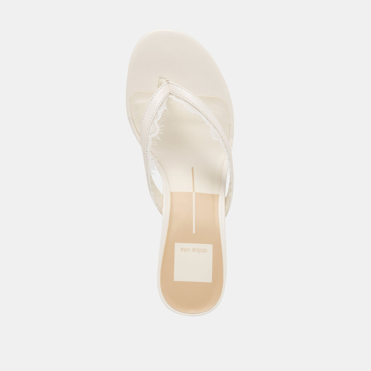 Dolce Vita SHOES | Daksie Lace True White Leather Heels