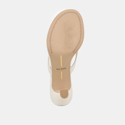 Dolce Vita SHOES | Daksie Lace True White Leather Heels