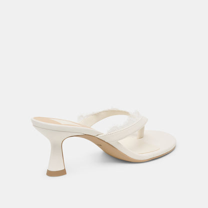 Dolce Vita SHOES | Daksie Lace True White Leather Heels