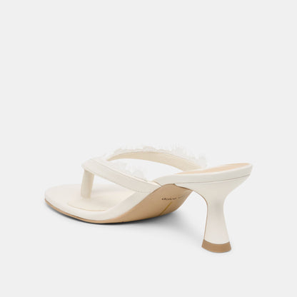 Dolce Vita SHOES | Daksie Lace True White Leather Heels