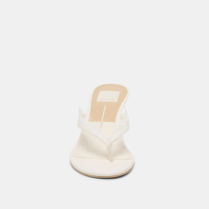 Dolce Vita SHOES | Daksie Lace True White Leather Heels