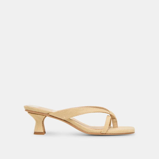 Dolce Vita SHOES | Brevel Natural Raffia Heels