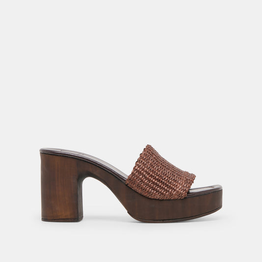 Dolce Vita SHOES | Celest Chocolate Raffia Heels