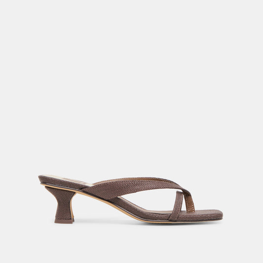 Dolce Vita SHOES | Brevel Chocolate Raffia Heels