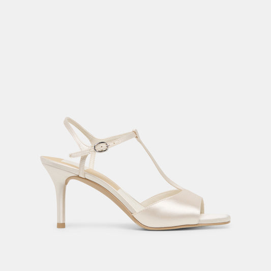 Dolce Vita SHOES | Hilery Off White Satin Heels