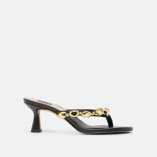 Dolce Vita SHOES | Daksie Black Leather Heels