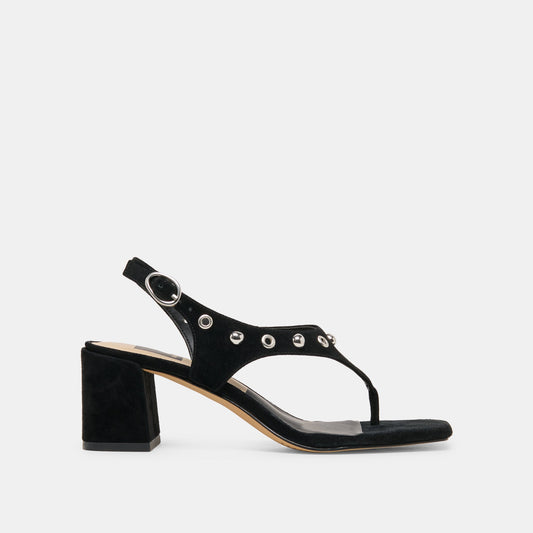 Dolce Vita SHOES | Yves Stud Onyx Suede Heels