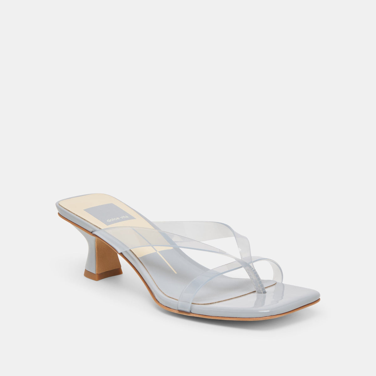 Dolce Vita SHOES | Brevel Vinyl Wide Dusty Blue Jelly Heels