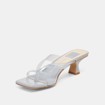 Dolce Vita SHOES | Brevel Vinyl Wide Dusty Blue Jelly Heels