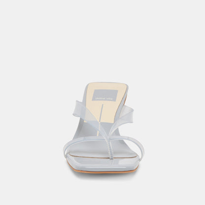 Dolce Vita SHOES | Brevel Vinyl Wide Dusty Blue Jelly Heels