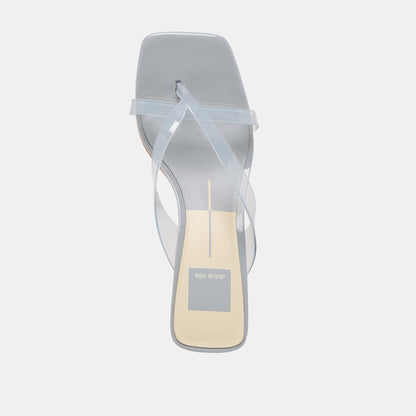 Dolce Vita SHOES | Brevel Vinyl Wide Dusty Blue Jelly Heels