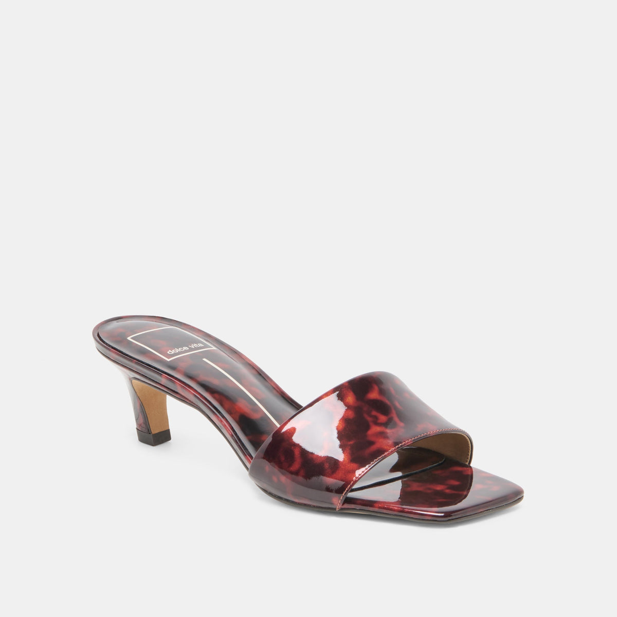 Dolce Vita SHOES | REXA Tortoise Patent Leather Kitten Heels