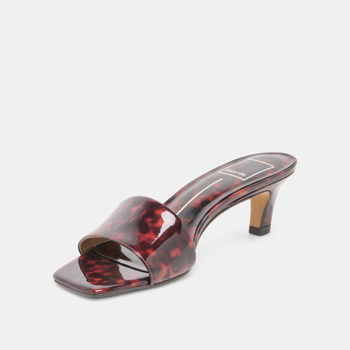 Dolce Vita SHOES | REXA Tortoise Patent Leather Kitten Heels