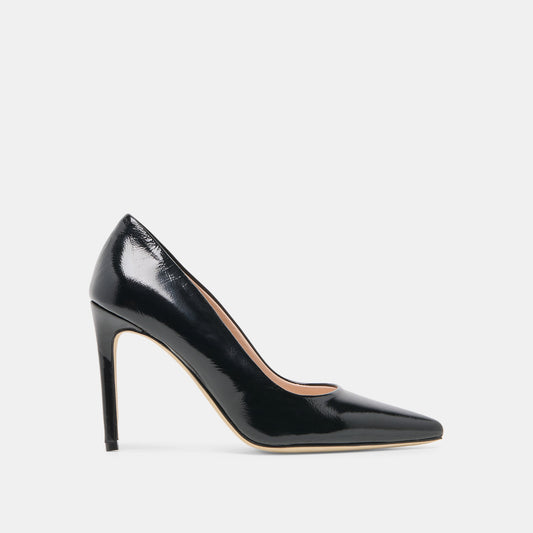 Dolce Vita SHOES | LANKY Black Leather Closed-Toe Pump Stiletto Heels