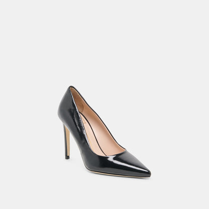 Dolce Vita SHOES | LANKY Black Leather Closed-Toe Pump Stiletto Heels