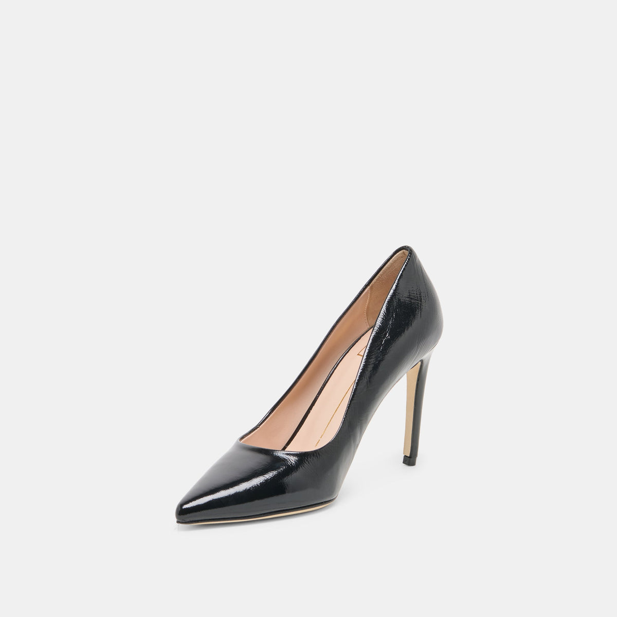 Dolce Vita SHOES | LANKY Black Leather Closed-Toe Pump Stiletto Heels