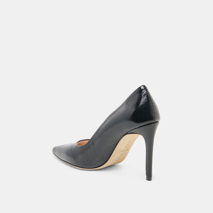 Dolce Vita SHOES | LANKY Black Leather Closed-Toe Pump Stiletto Heels