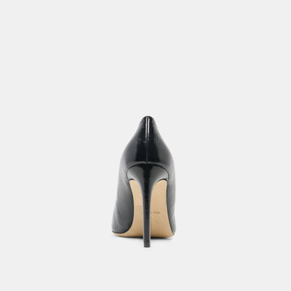 Dolce Vita SHOES | LANKY Black Leather Closed-Toe Pump Stiletto Heels