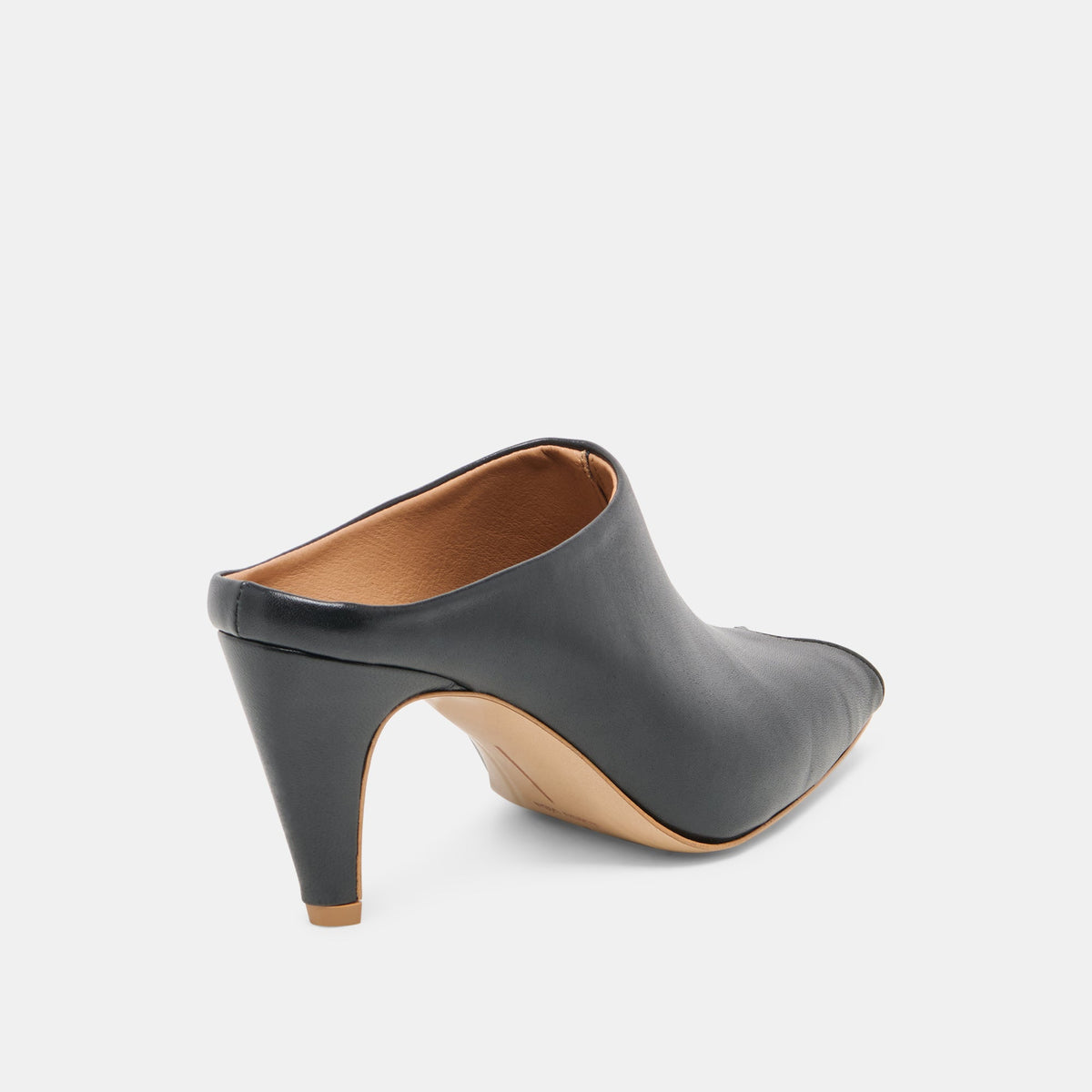 Dolce Vita SHOES | MERY Black Leather Peep-Toe Heels