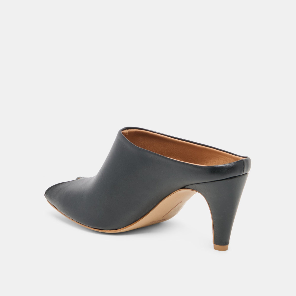 Dolce Vita SHOES | MERY Black Leather Peep-Toe Heels