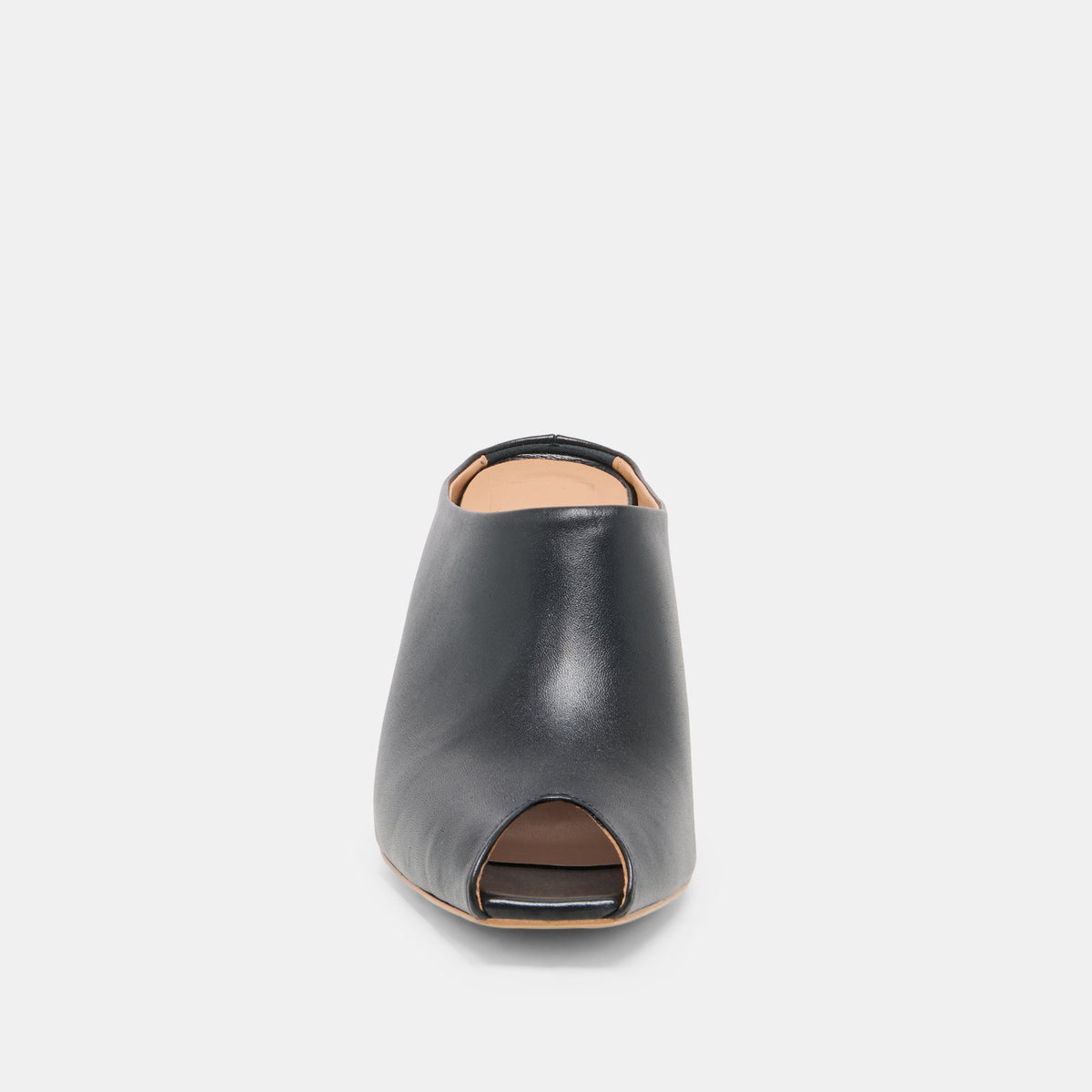 Dolce Vita SHOES | MERY Black Leather Peep-Toe Heels