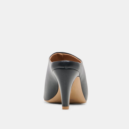 Dolce Vita SHOES | MERY Black Leather Peep-Toe Heels