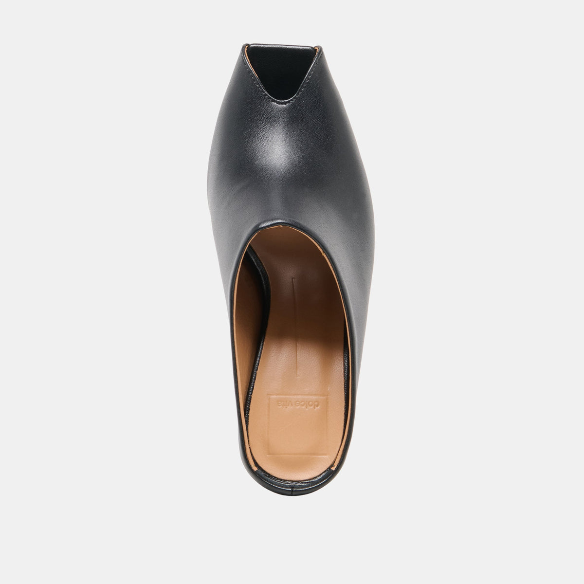 Dolce Vita SHOES | MERY Black Leather Peep-Toe Heels