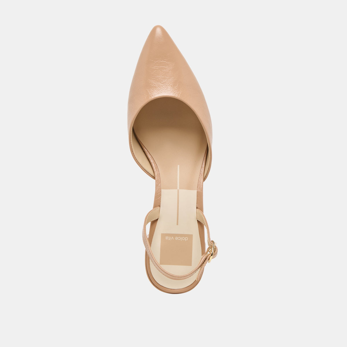 Dolce Vita SHOES | Carel Wide Lt Tan Crinkle Patent Leather Heels