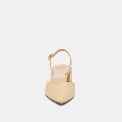 Dolce Vita SHOES | Carel Light Natural Raffia Heels