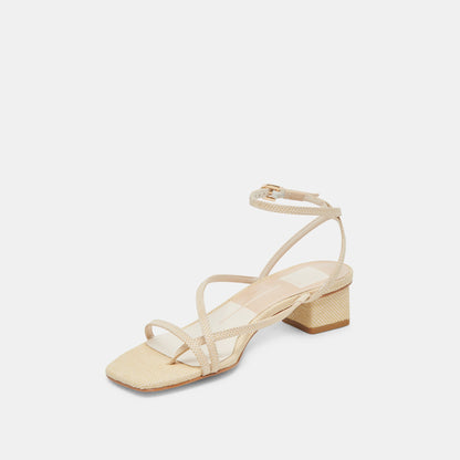 Dolce Vita SHOES | Karlos Wide Natural Woven Raffia Sandals