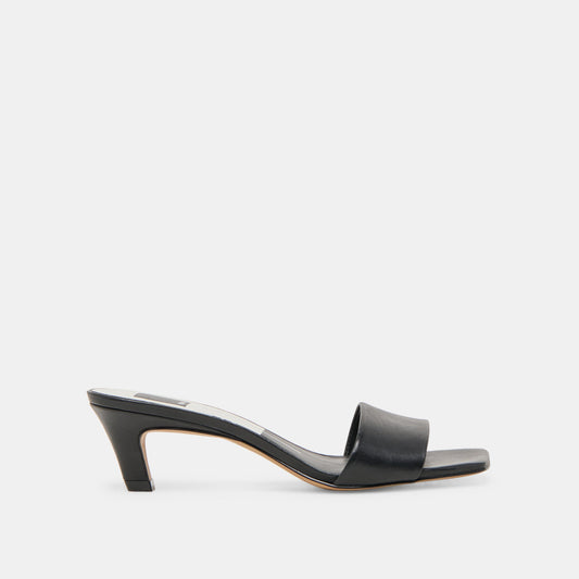 Dolce Vita SHOES | Rexa Wide Black Leather Heels