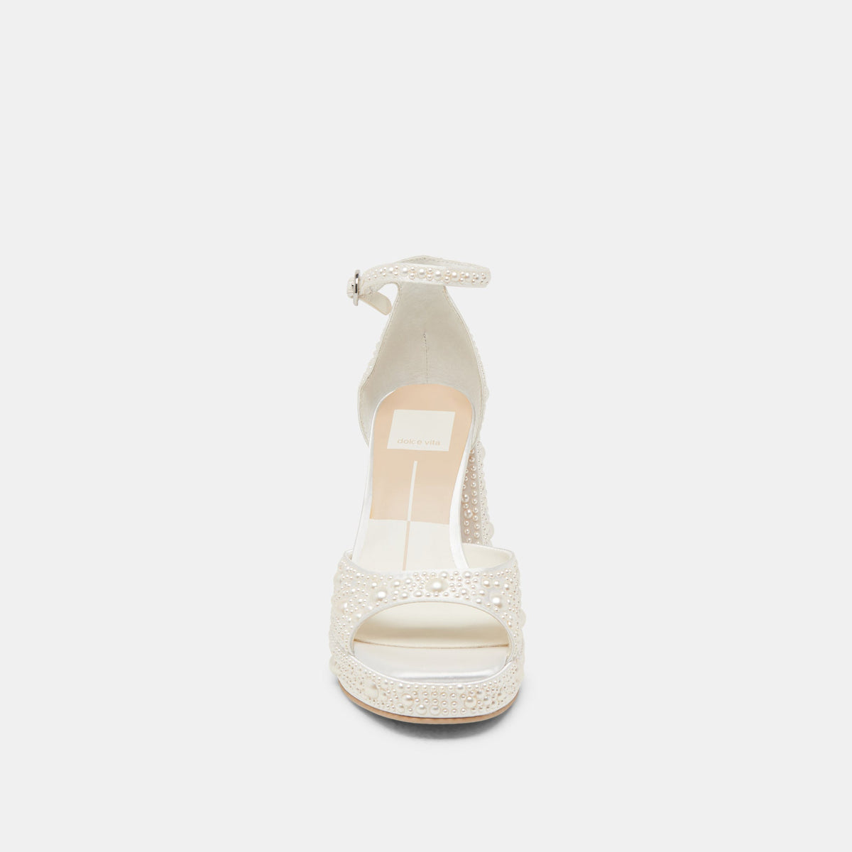 Dolce Vita SHOES | PANDRO PEARL WIDE HEELS TRUE WHITE SATIN
 – Dolce Vita