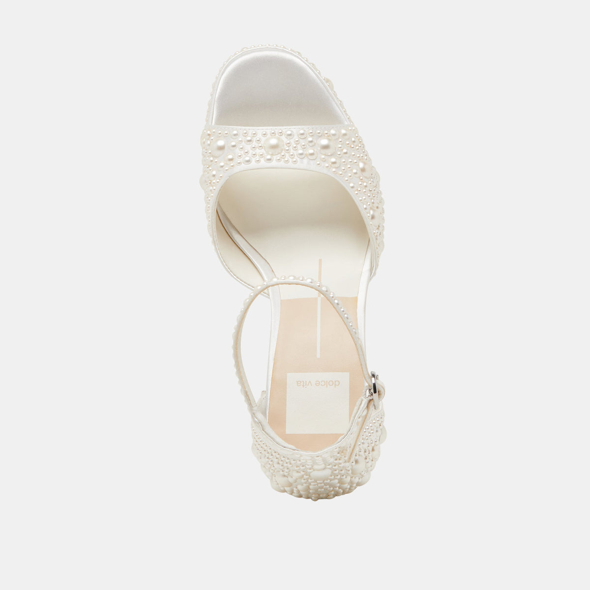 Dolce Vita SHOES | PANDRO PEARL WIDE HEELS TRUE WHITE SATIN
 – Dolce Vita
