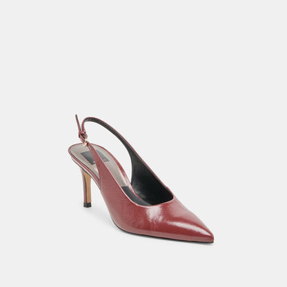 Dolce Vita SHOES | Elasi Oxblood Crinkle Heels