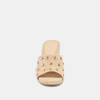 Dolce Vita SHOES | Holta Stud Camel Suede Wedges