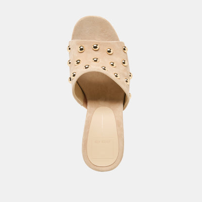 Dolce Vita SHOES | Holta Stud Camel Suede Wedges