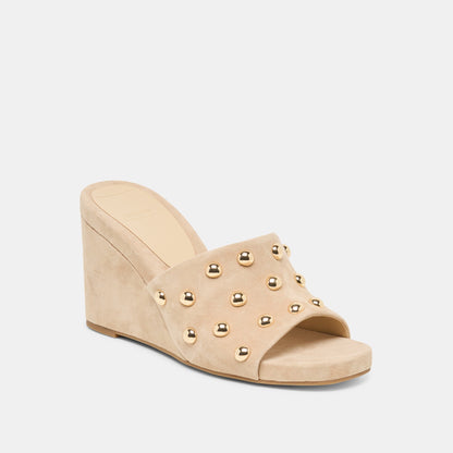 Dolce Vita SHOES | Holta Stud Camel Suede Wedges